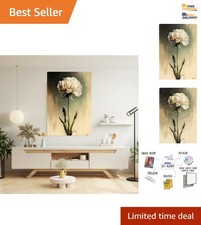 Beginner-Friendly White Peony Paint by Numbers Kit - Flourish Your Creativity