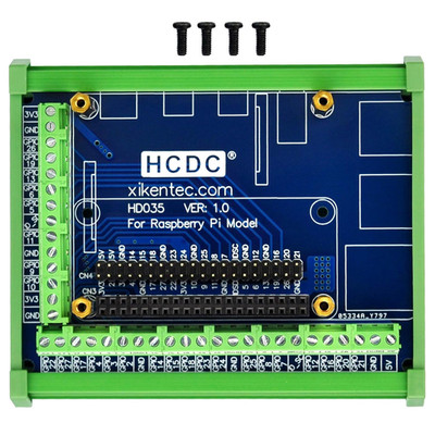 Raspberry Pi A+ 3A+ B+ 2B 3B 3B+ 4B Zero Zero-W Terminal Block Module - Green, S