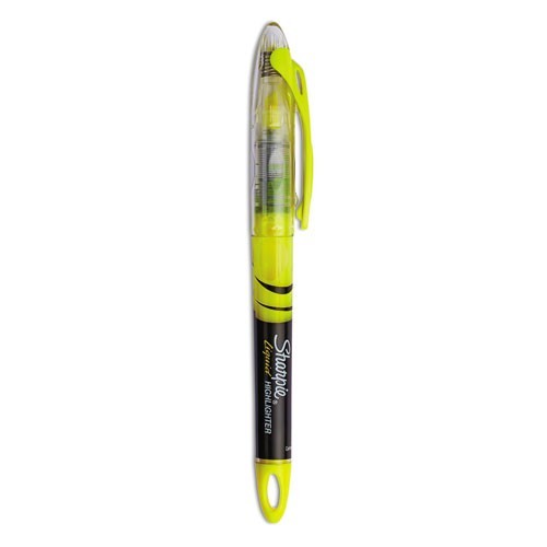 Sharpie Liquid Pen Style Highlighters, Fluorescent Yellow Ink, Chisel Tip, Dozen