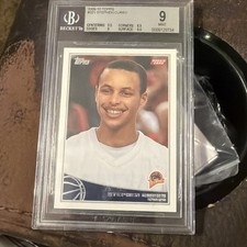 STEPHEN CURRY Rookie 2009-10 Topps Original #321 BGS 9 Mint Condition Future HOF