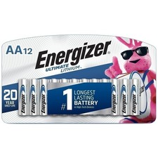 Energizer Ultimate Lithium AA Batteries 12 Pack , Double A Batteries