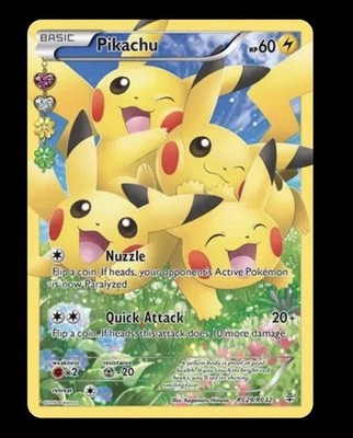Nintendo Pikachu RC29/RC32 Radiant Collection Rare Holo HP 60 Quick Attack