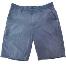 Travis Mathew Blue Pin Striped Flat Front Shorts Size 34