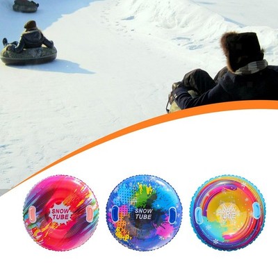 Aufblasbarer, tragbarer Schneereifen-Schlitten mit Griffen für Spiele,