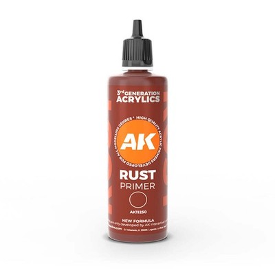 AK Interactive 11250 Rust 3G Acrylic Primer 100ml Bottle