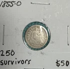 1855-O Seated Liberty Half Dime Variety 3 with arrows, Historic Silver Coin L@@K