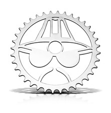 Lowrider Bicycle Laser Cut Mirror Chrome Lowrider Golo Man 36T Custom Sprocket.