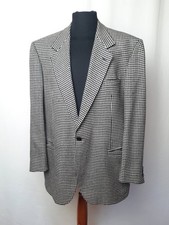 Gianni Versace V2 vintage wool pied de poule houndstooth B&W luxury jacket vest