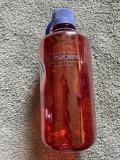 Nalgene Sustain 32oz Narrow Mouth Water Bottle Marmalade Orange USA Made New