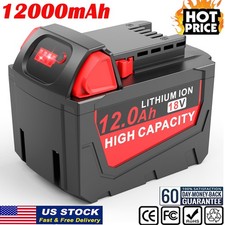 Battery For Milwaukee for M18 18V 12.0Ah Extended Lithium 48-11-1811 48-11-1860