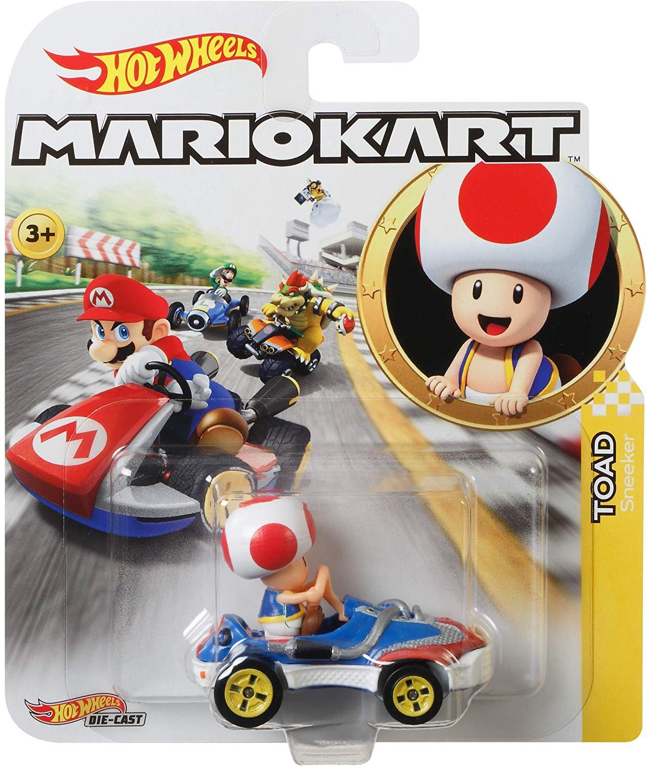 MARIO KART DieCast Auto TOAD SNEEKER 5cm Mastab 164 Hot Wheels GBG30 6090₽