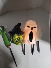 Vintage 1999 The Paper Magic Group Blow Mold Ghost Head Rare With Hands Witch