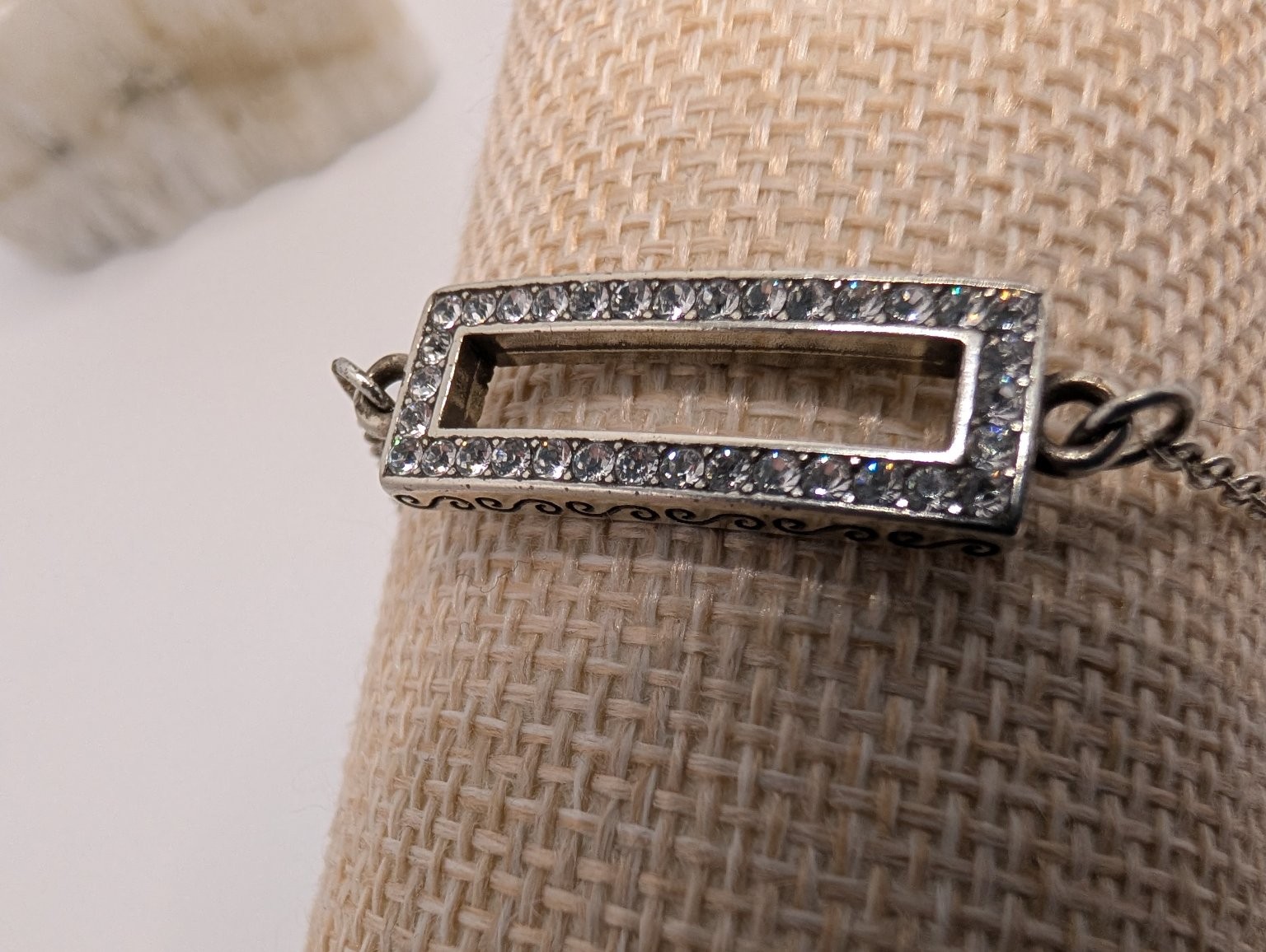 Brighton Rectangle Crystal Accent Adjustable Silv… - image 8