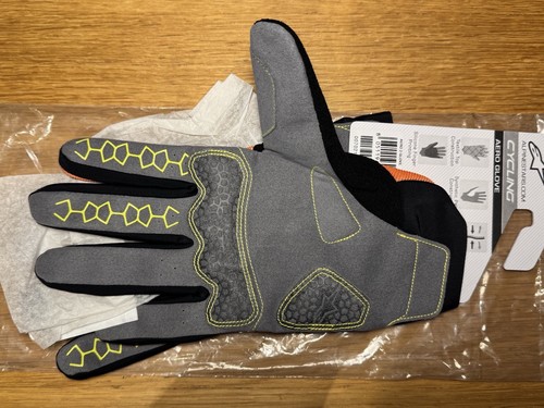 ALPINESTARS AERO ADULT MTB Enduro Bike Cycling Gloves Adult XXL NEW Tags Orange - Picture 2 of 3