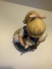 Homco Denim Days 1985 Girl Holding Lamb Painted Ceramic Figurine #1500 — photo 9