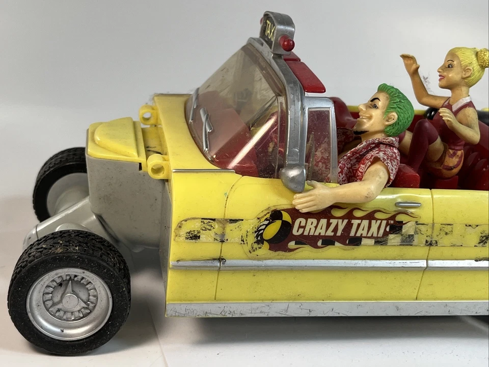 Sega Crazy Taxi 27170 carro de controle remoto 2003 DSI brinquedos carro de controle de rádio para reparo de peças - Imagem 2 de 4