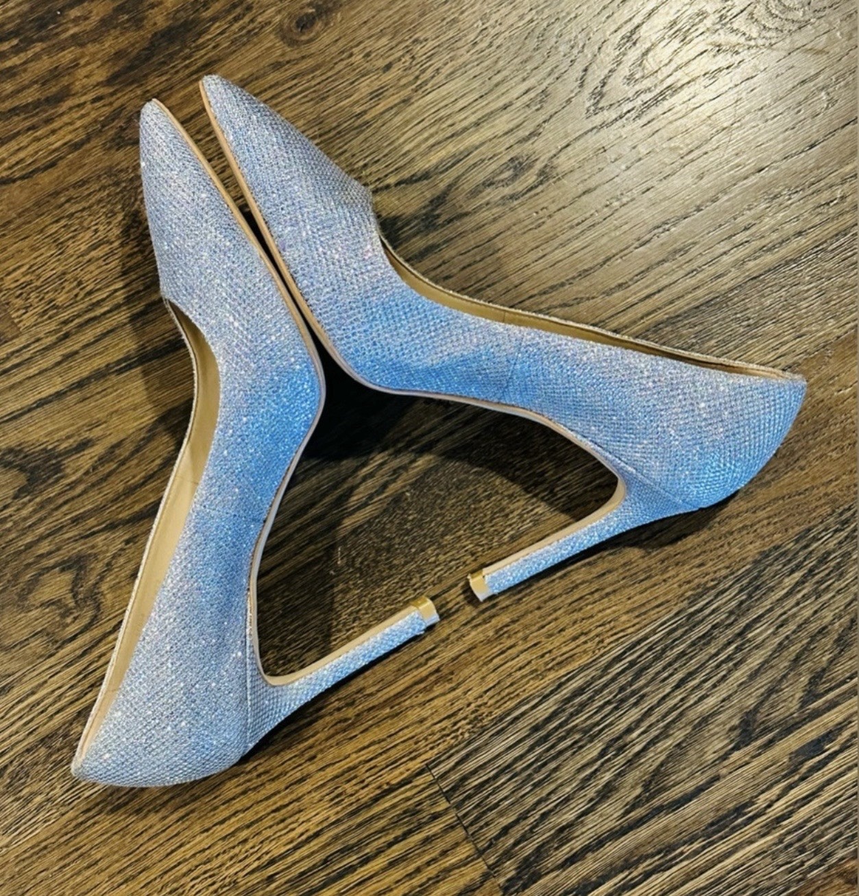 Stuart Weitzman Silver Sparkle Pointed ToeMetalli… - image 10