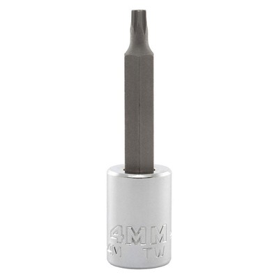 PROTO J4990R-4M Socket Bit, Steel, 3/8 in, TpSz 4 mm 56JR98