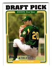 2005 Topps #671 Ryan Webb Oakland Athletics Baseball Card (RC)
