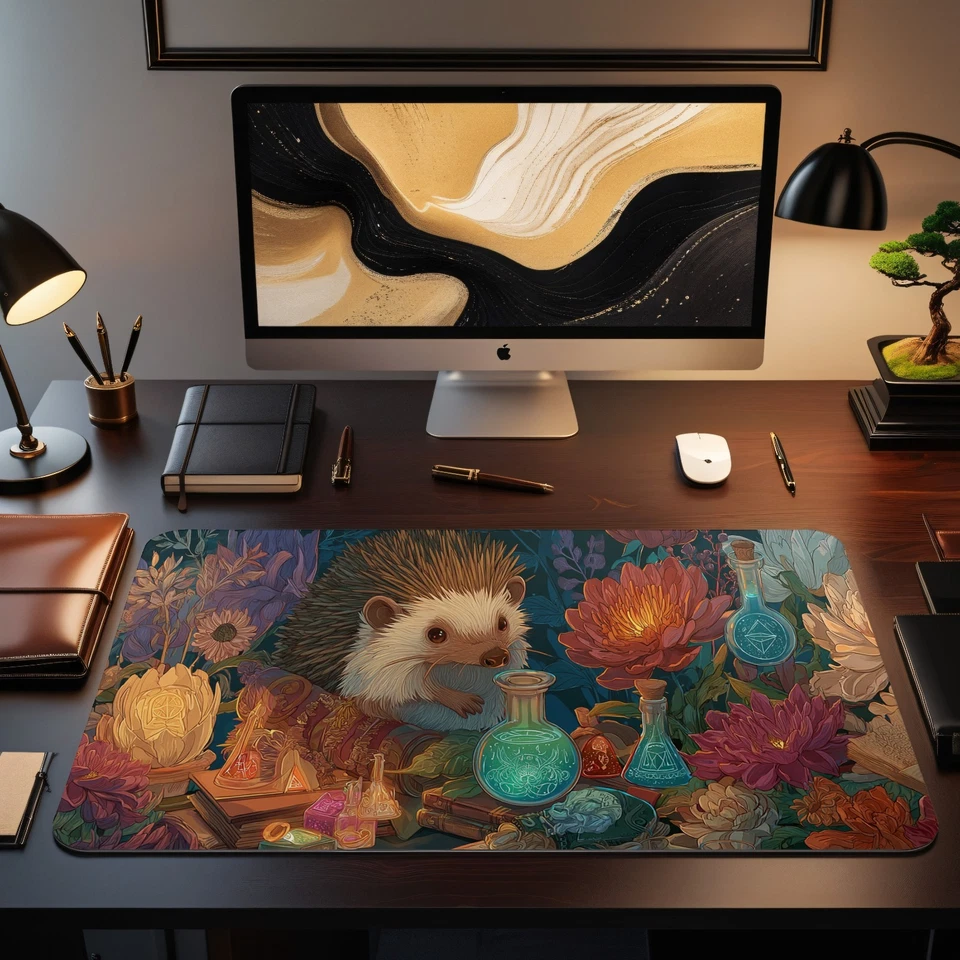 Hedgehog Alchemist Clever Animal Potion Maker Bloomburrow Magic MTG Playmat - Image 2 of 4