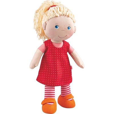 12'' Soft Baby Doll Annelie with Blonde Hair, Embroidered Face, Removable Red ...