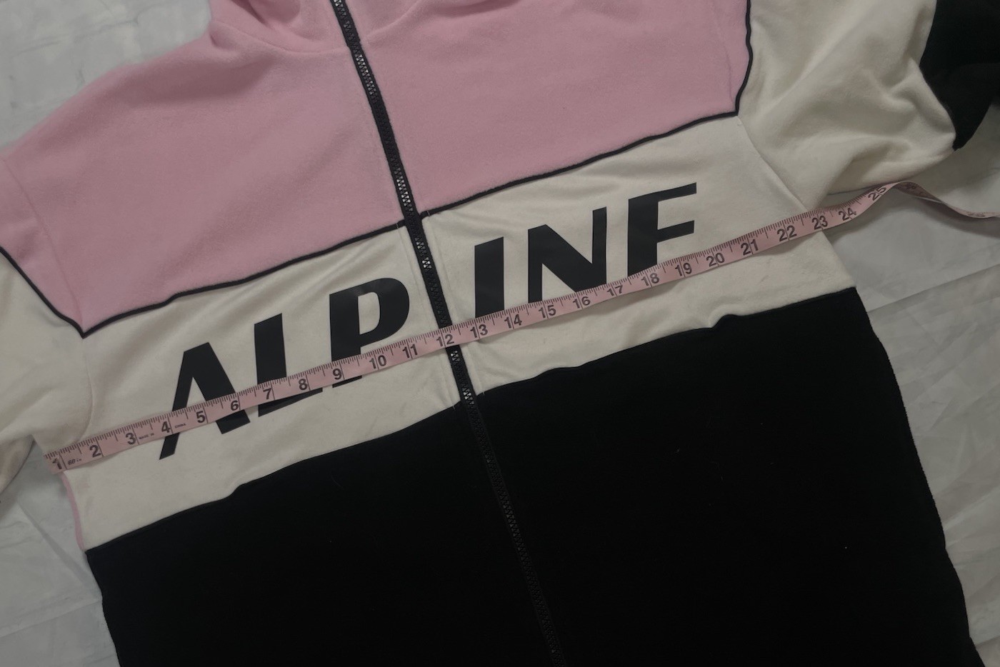 H&M Alpine Fleece Oversized Pink Black Full Zip Jacket XS SKI Snowboard Coat thumbnail 18