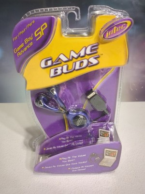 VINTAGE 2004 INTEC GAME BOY ADVANCE SP GAME BUDS EAR HEADPHONES Indigo SEALED