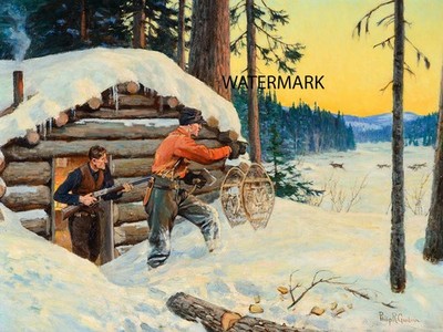 Phillip Russell Goodwin - When Opportunity Knocks Deer 13x19 Print REPRODUCTION