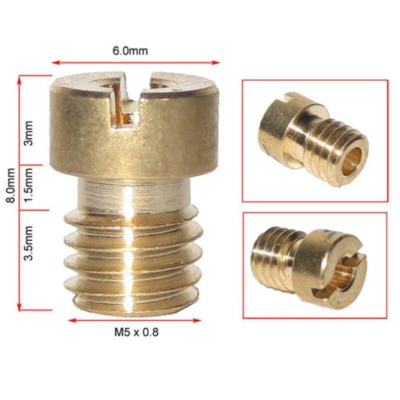 Kit de chorro principal de carburador de 8 mm de longitud de 10 piezas para carburador Foto 3 de 4