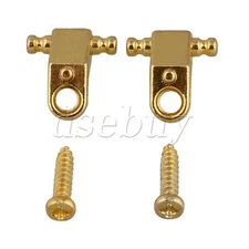 2x Gold Roller String Trees String Retainers with Screws for Electric Guitar