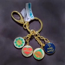 Disney Parks Exclusive It's A Small World Dangle Keychain *NEW*