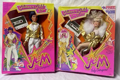 [NEW] FACTORY SEALED - Jem & the Holograms Glitter N Gold Lot Jem/Jerrica & Rio