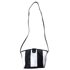 Vintage Gitano Black and White Shoulder Bag, OS
