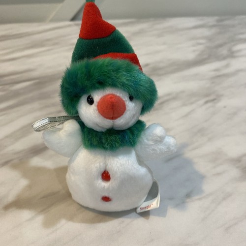 Ty Beanie Baby Snowgirl Ornament Bean Bag Plush Jingle Bells Stuffed Animal