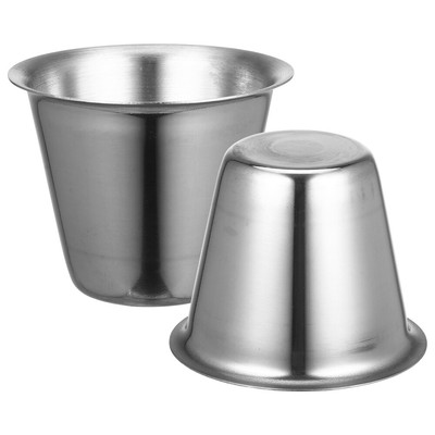  2 Pcs Stainless Steel Sauce Cup Travel Condiment Containers Cups Dipping