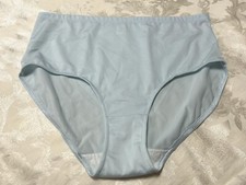 NWOT Vtg Unbranded 14352X Silky Polyester 9 Blue Full Brief Panties 193