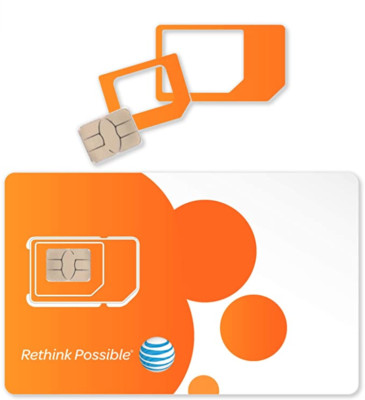AT&T ATT Triple Cut 3 in 1 Card 4G LTE Sim Card New Unactivate Ready To ...