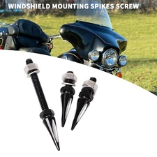 Black Cut Windshield Spike Bolts Fit for Harley Electra Street Glide CVO FLHXSE