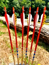 Rainbow Bouquet Arrows by Rose City Archery,  5/16 Less than 30# 6 Pack