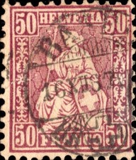 timbre Suisse n°48 oblitéré  cote 50€
