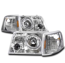 93-97 Ford Ranger Pickup Chrome Head Lightsprojector Fog Lamps Wcorner Signal