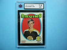 1971/72 TOPPS NHL HOCKEY CARD #100 BOBBY ORR KSA 7.5 NM+ SHARP!! 71/72 TOPPS