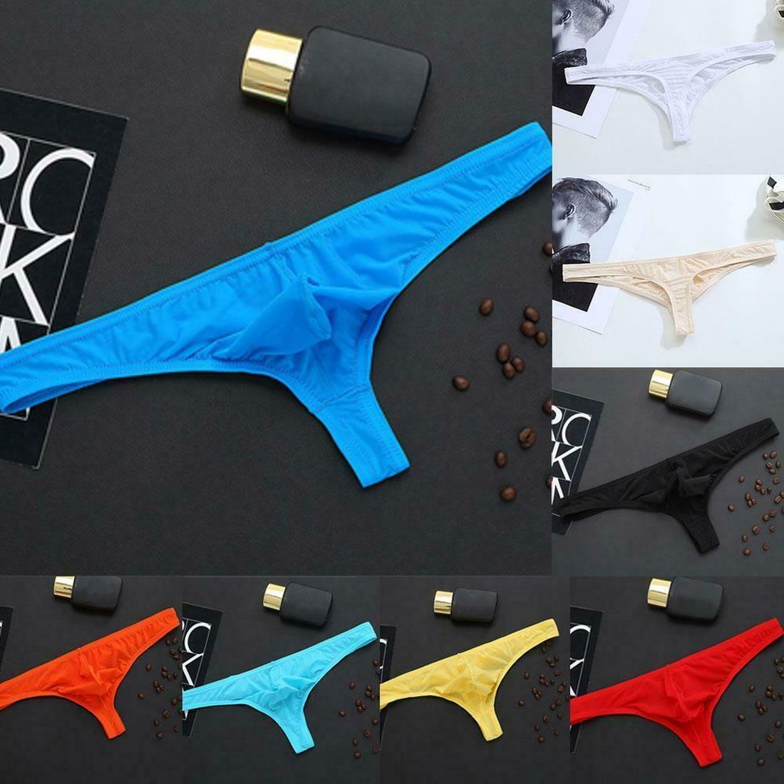 Mens Trunks U Convex Push Cup Up Cotton Bulge Enhancing Front Padded Underwear Boxer Shorts Enlarge