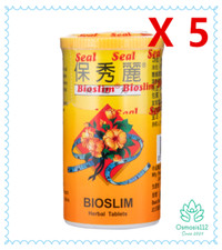 5 X BioSlim Herbal Natural 45 Tablets Natural Losing Weight Made in Switzerland