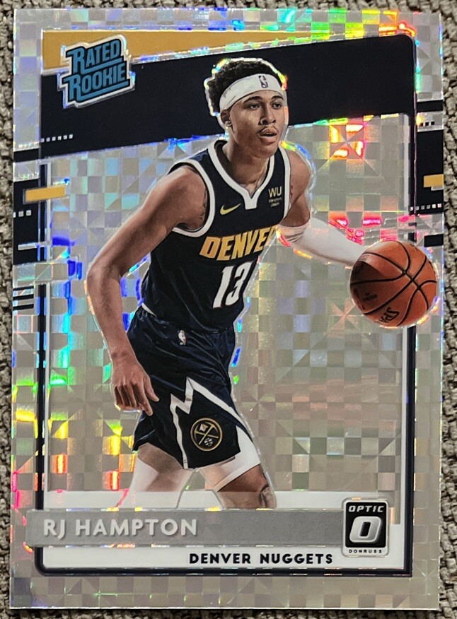 R.J. Hampton 2020-21 Donruss Optic Checkerboard RC #174 Nuggets Heat ESE