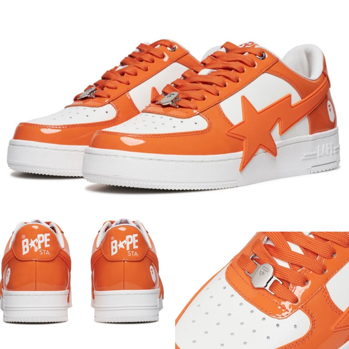 BAPE STA OS #3 orange A BATHING APE #1K70-191-310 Mens | eBay