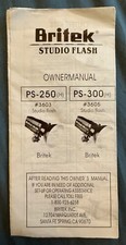 Britek Studio Flash PS-250 PS-300 Instructions Owner's Manual RARE