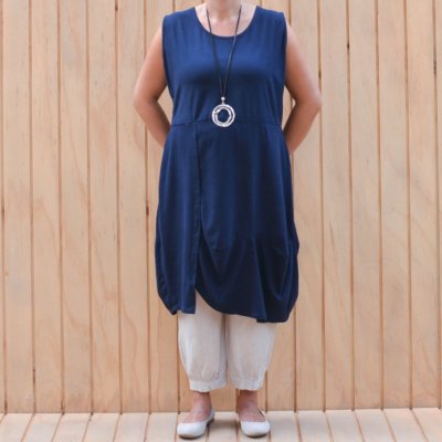 cotton jersey sleeveless dress Navy Blue Plus Size 16-20 Bust 48 Modest Unique Clothes Color:Color name from the color link mini dress with open back Short Knee Length Chiffon Made from signature material
