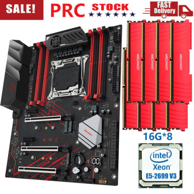 X99 Motherboard Combo + CPU Xeon E5-2699 V3 + 128GB DDR4 2133MHz RAM LGA 2011-v3