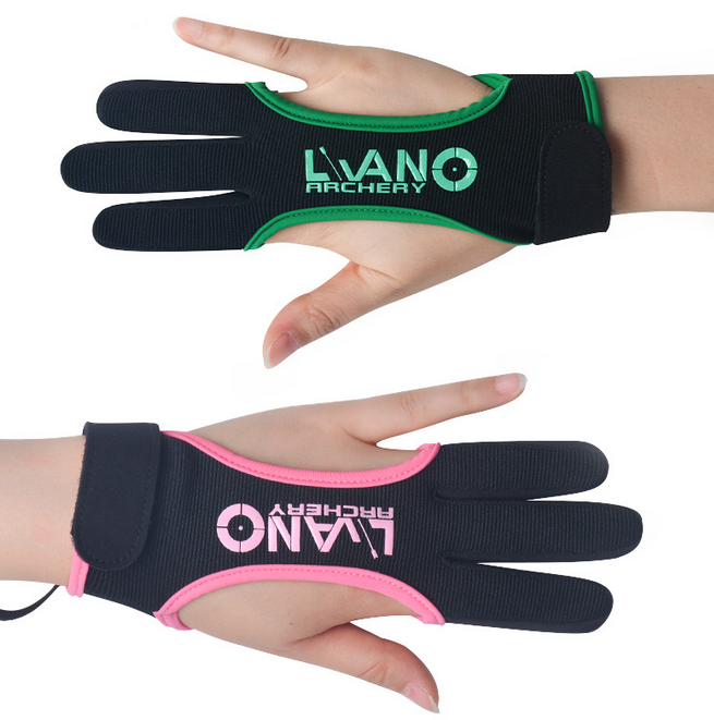 Pro Archery 3 Finger Glove Protector Gear Compound Bow Shooting Heavy